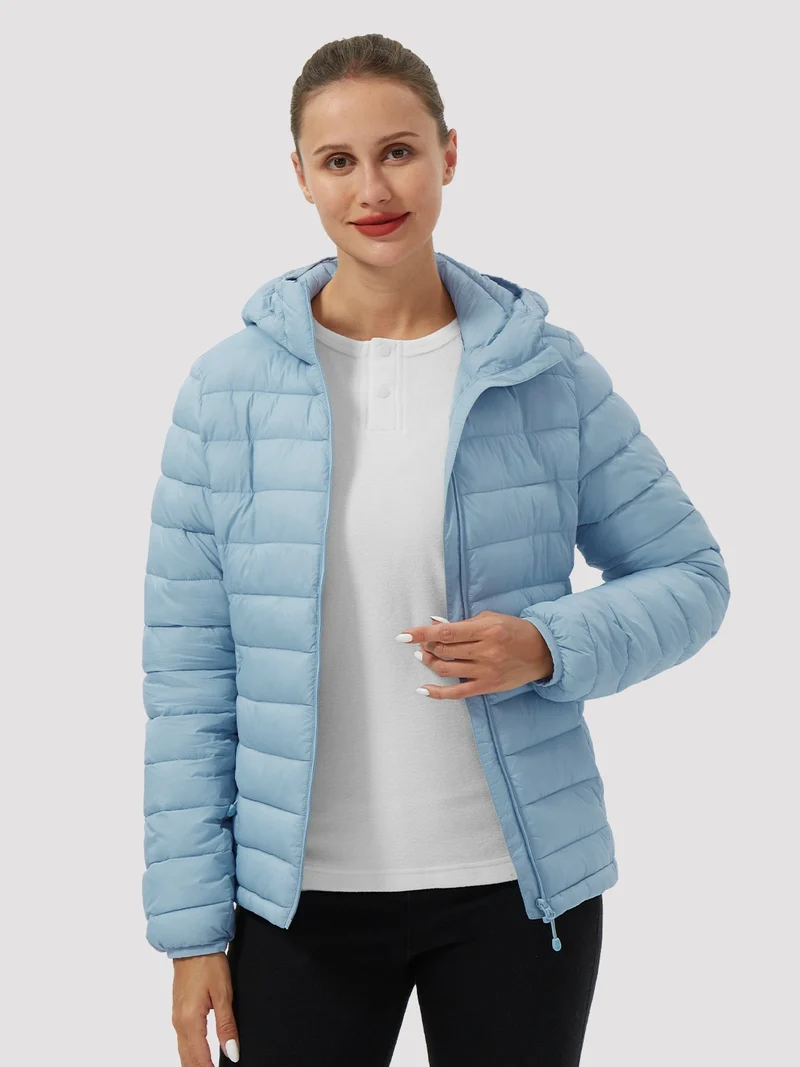 Women's 12oz Lightweight Packable Puffer Jacket with Hood