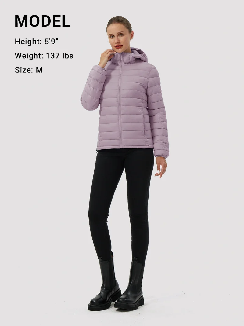 Women's 12oz Lightweight Packable Puffer Jacket with Hood