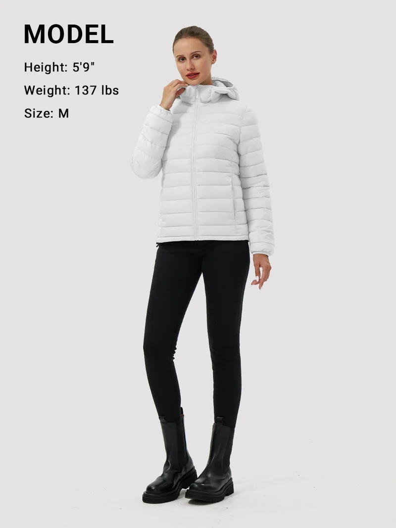 Women's 12oz Lightweight Packable Puffer Jacket with Hood