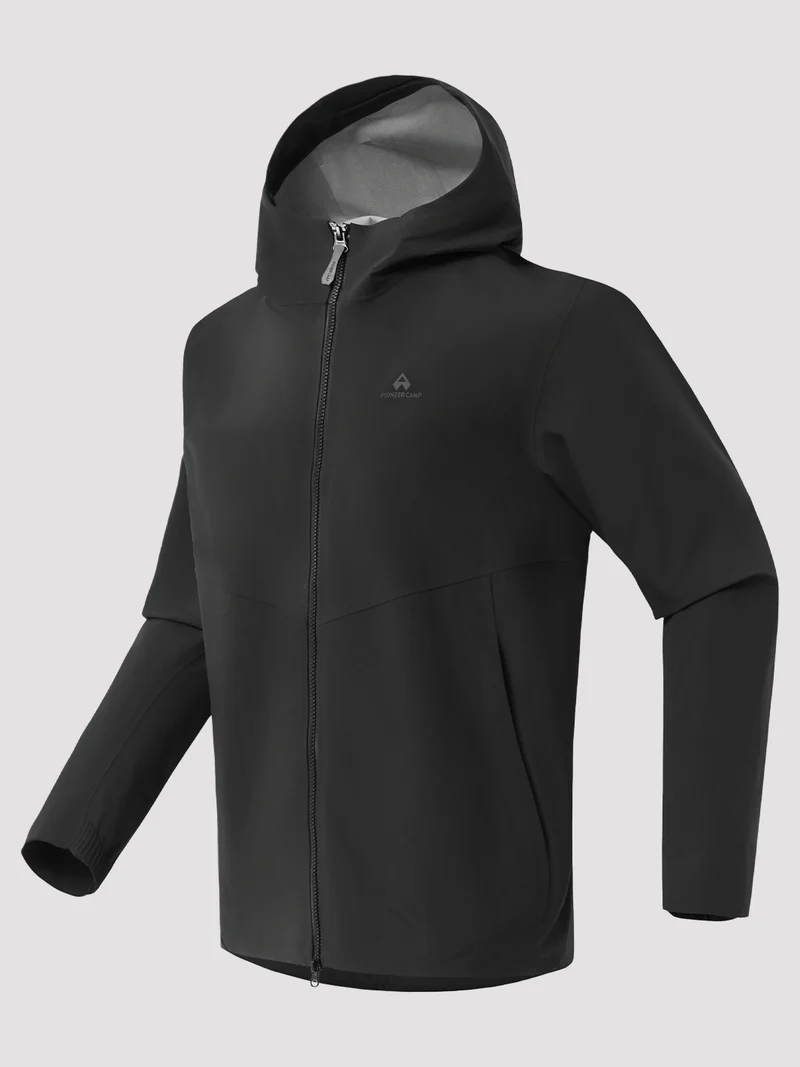 Men's Full-Zip Hooded Hardshell Jacket