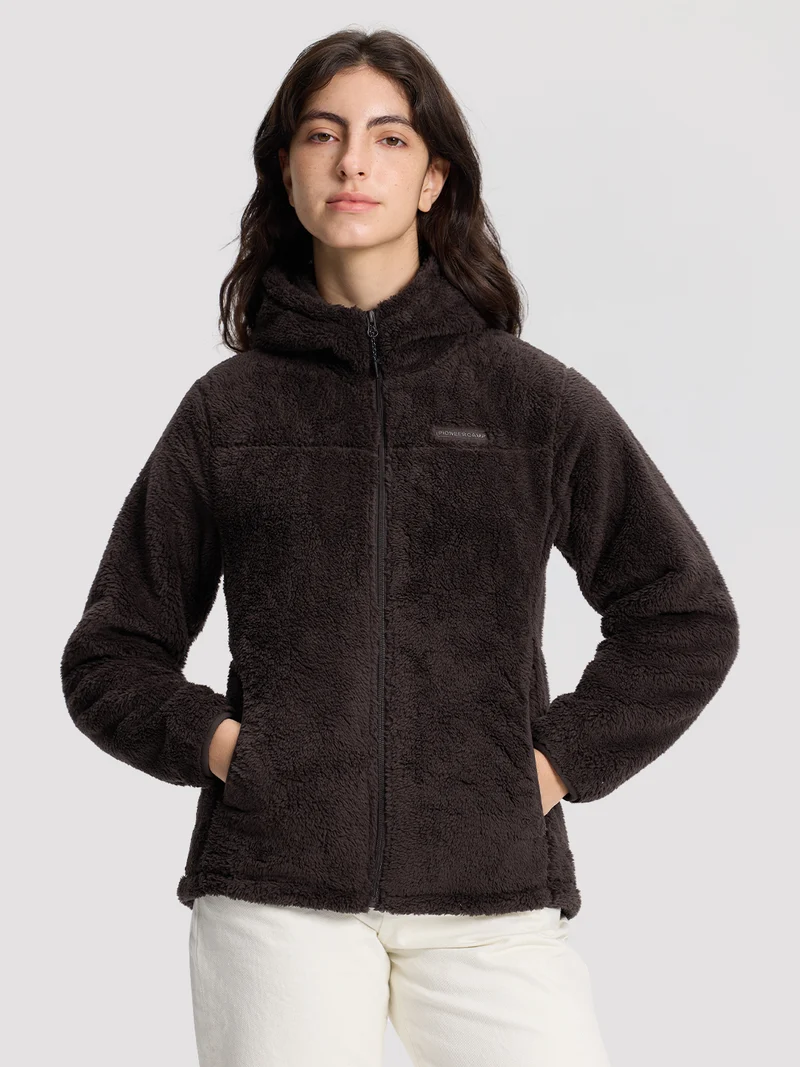 Women's Hooded Coral Fleece Jacket