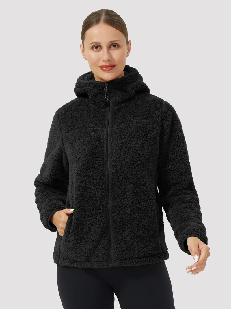 Women's Hooded Coral Fleece Jacket