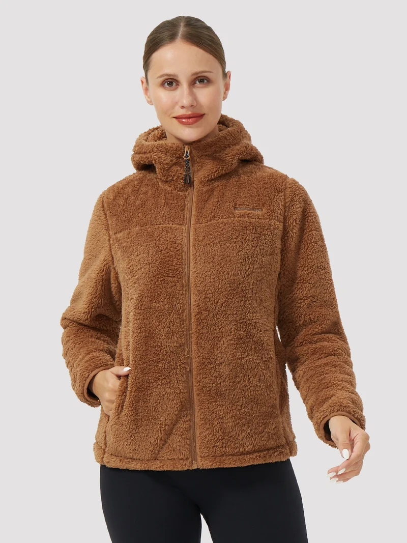 Women's Hooded Coral Fleece Jacket