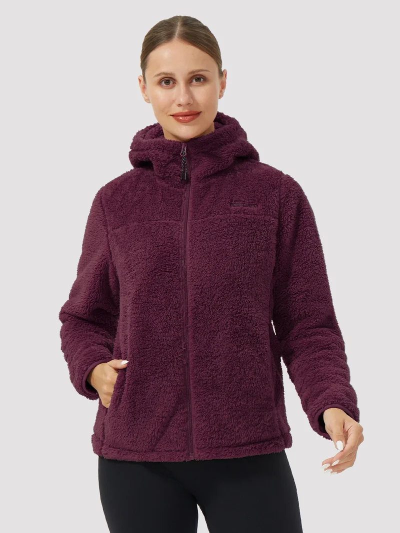 Women's Hooded Coral Fleece Jacket