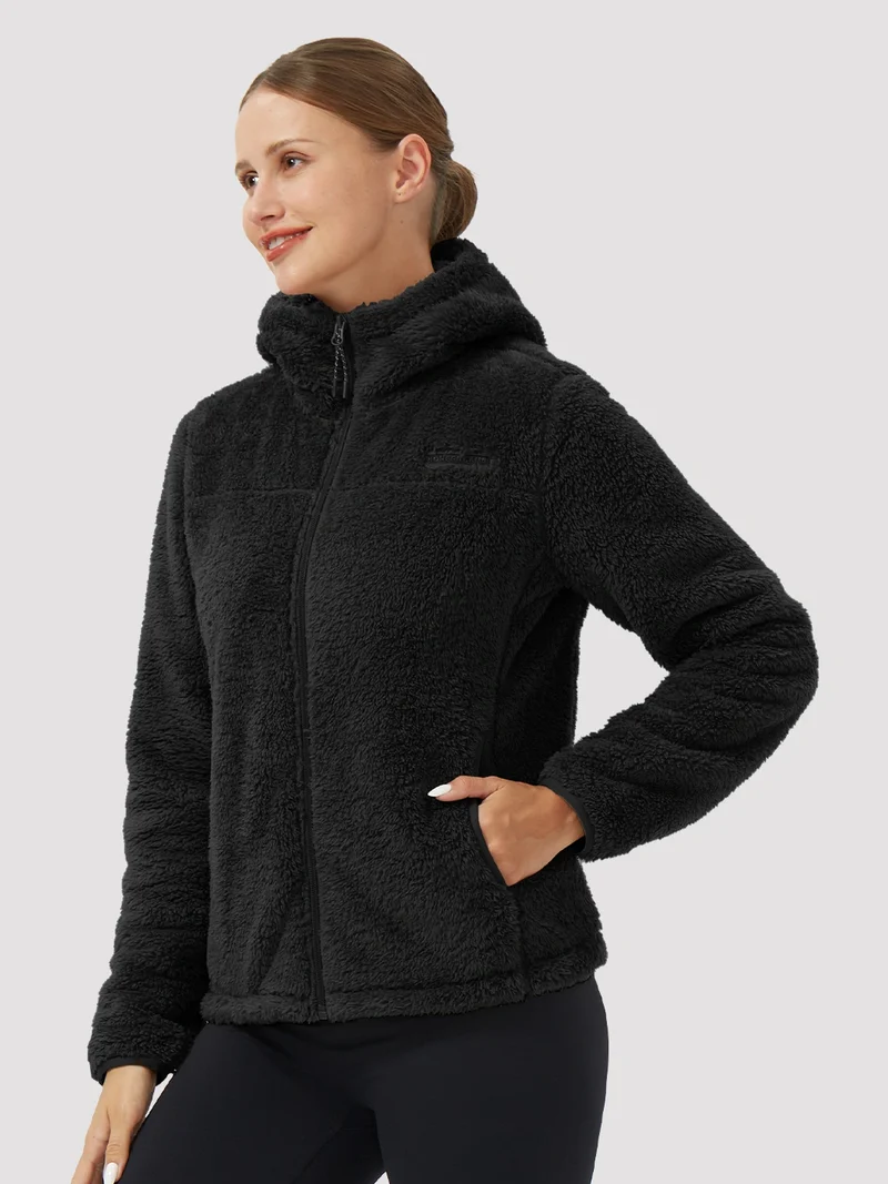 Women's Hooded Coral Fleece Jacket