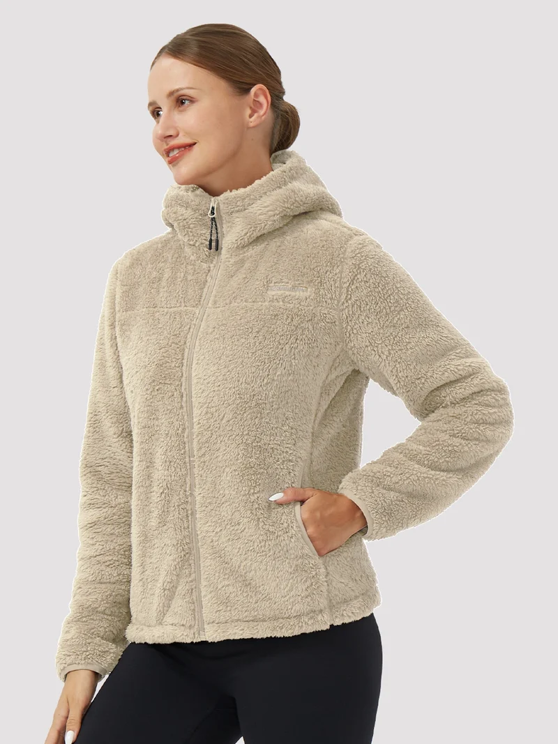 Women's Hooded Coral Fleece Jacket