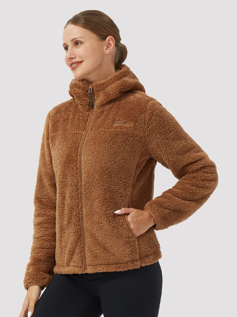 Women's Hooded Coral Fleece Jacket