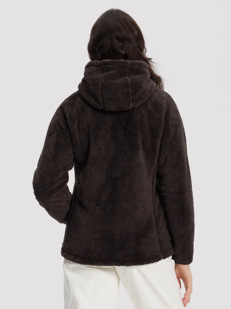 Women's Hooded Coral Fleece Jacket