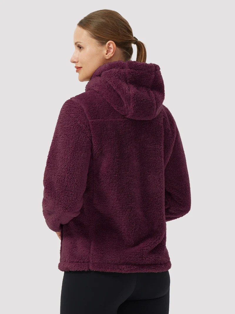 Women's Hooded Coral Fleece Jacket