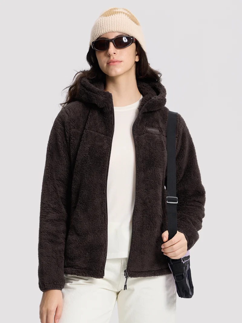 Women's Hooded Coral Fleece Jacket