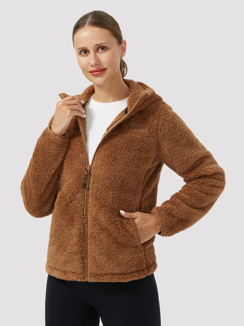 Women's Hooded Coral Fleece Jacket