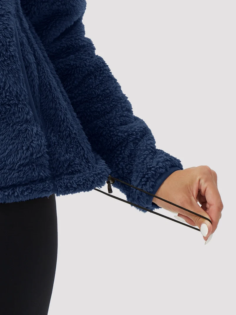 Women's Hooded Coral Fleece Jacket