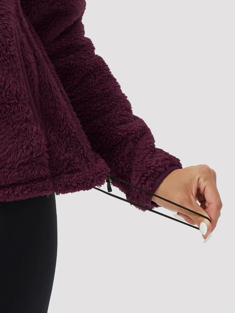 Women's Hooded Coral Fleece Jacket