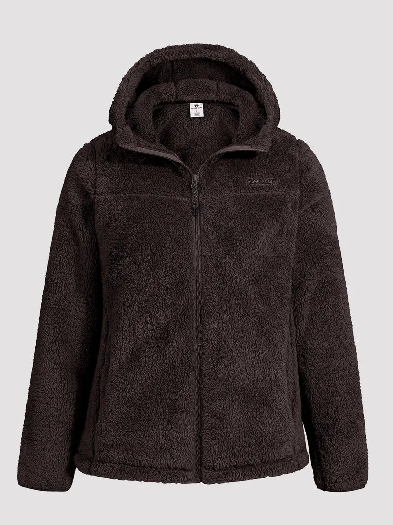 Women's Hooded Coral Fleece Jacket