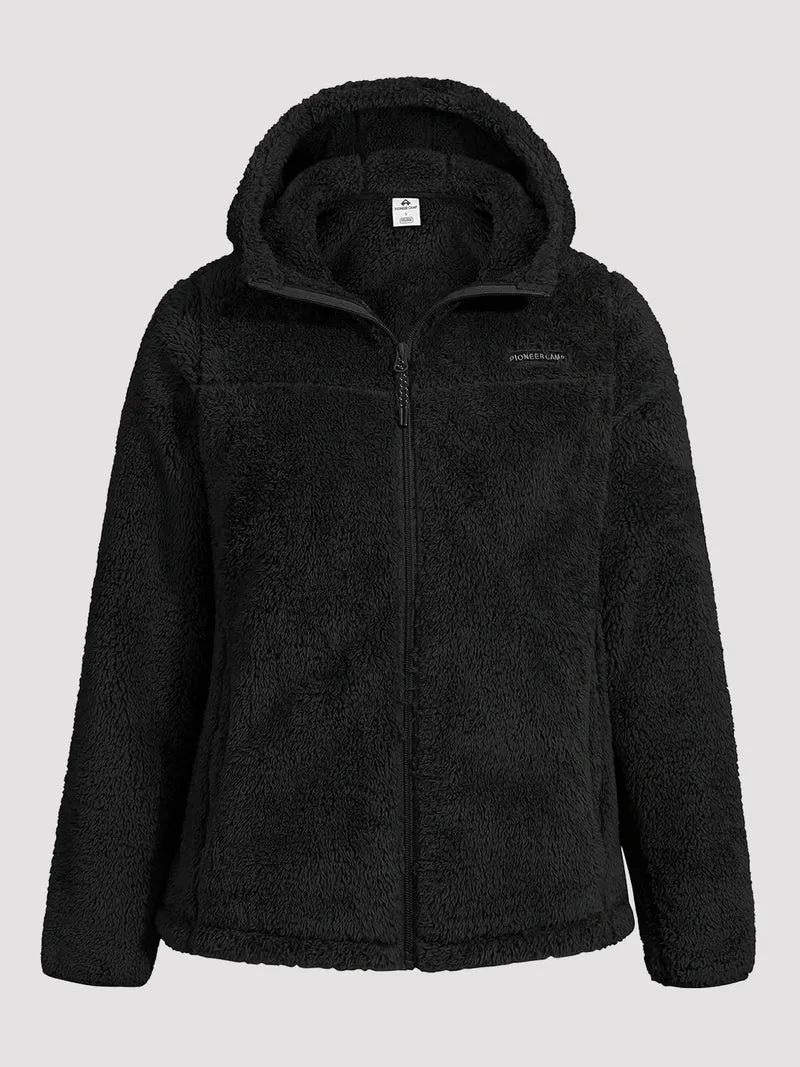Women's Hooded Coral Fleece Jacket