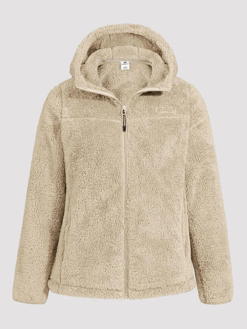 Women's Hooded Coral Fleece Jacket