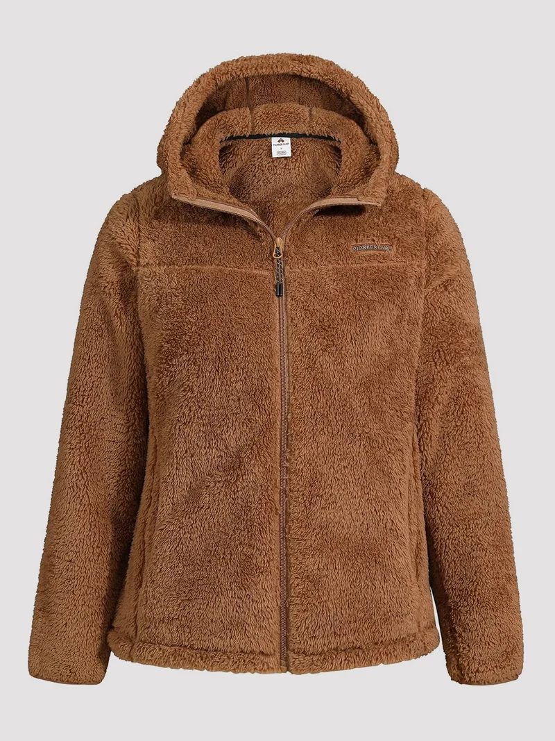 Women's Hooded Coral Fleece Jacket