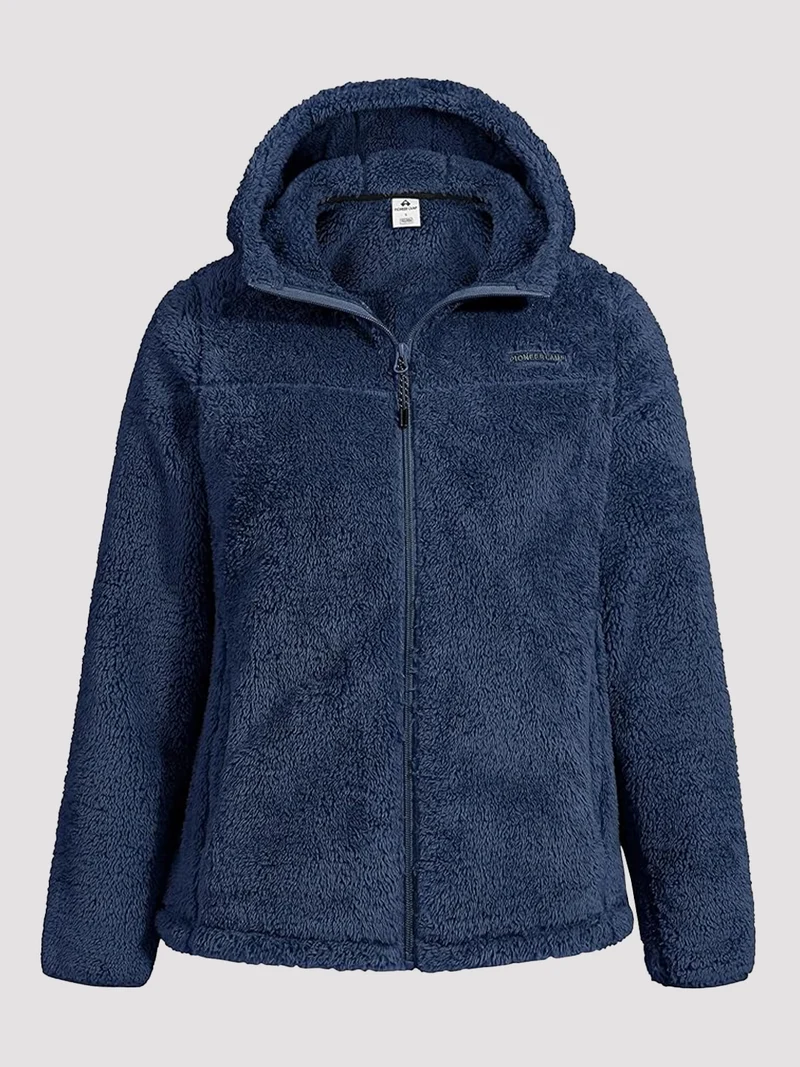 Women's Hooded Coral Fleece Jacket