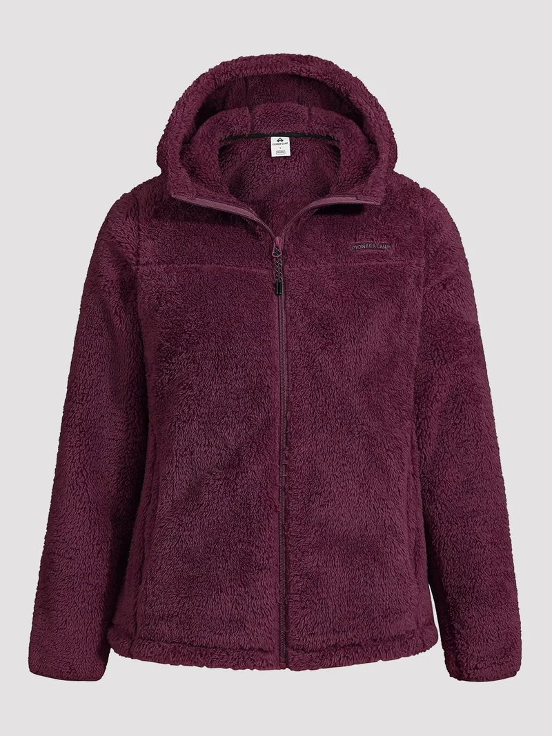 Women's Hooded Coral Fleece Jacket