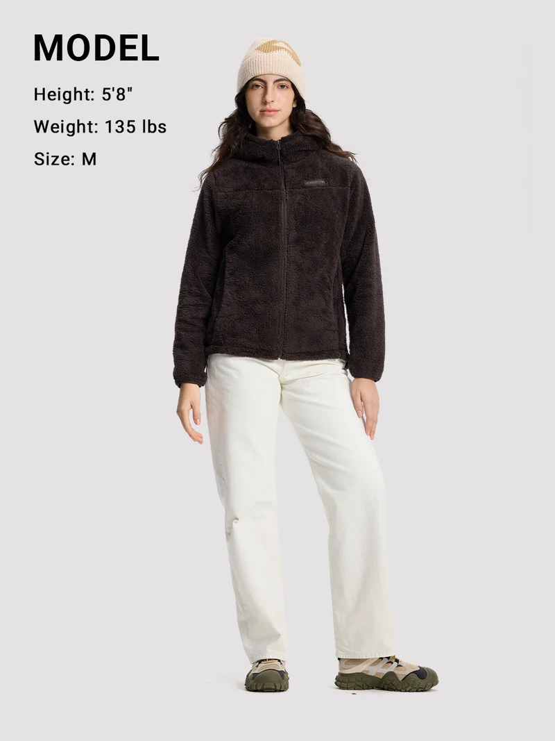 Women's Hooded Coral Fleece Jacket