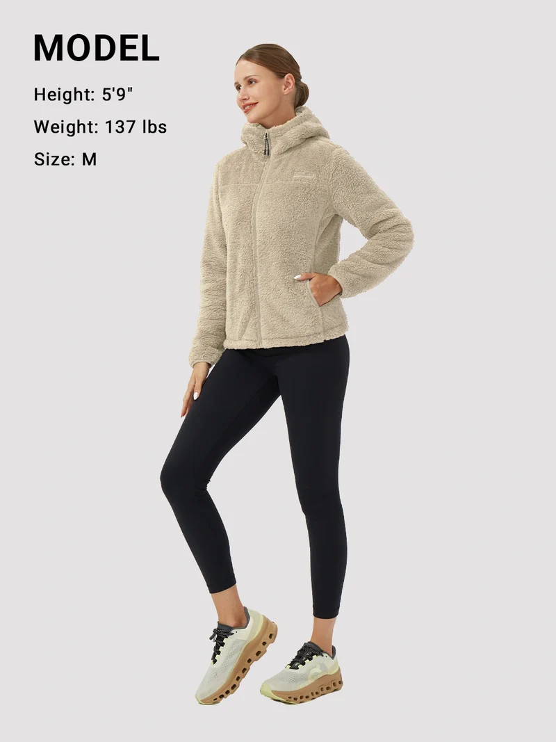 Women's Hooded Coral Fleece Jacket
