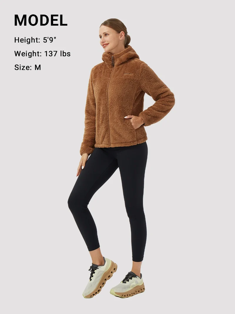 Women's Hooded Coral Fleece Jacket