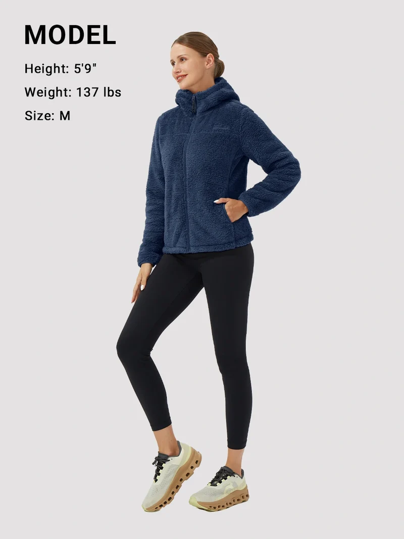 Women's Hooded Coral Fleece Jacket