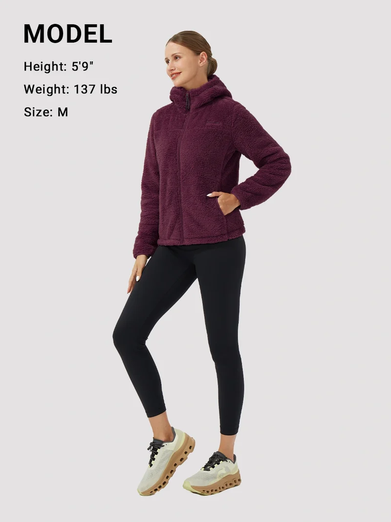 Women's Hooded Coral Fleece Jacket