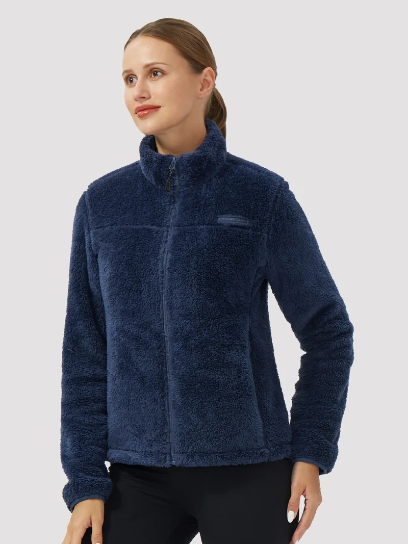 Women's Stand-Collar Coral Fleece Jacket