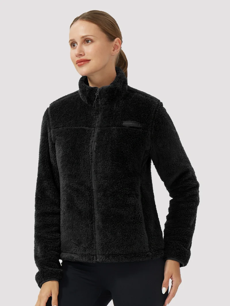 Women's Stand-Collar Coral Fleece Jacket