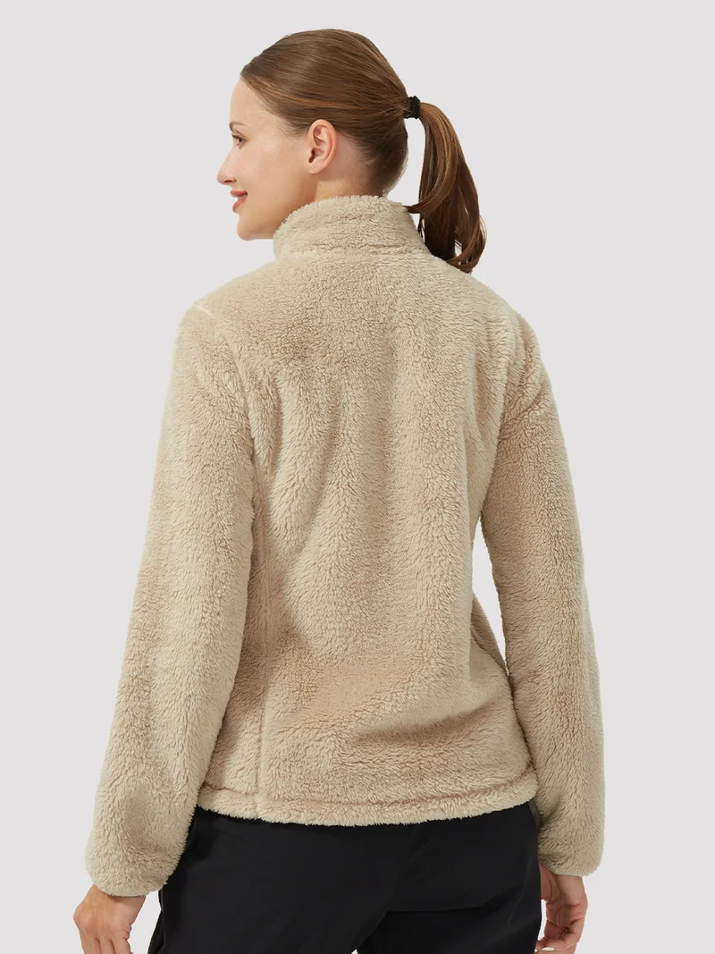 Women's Stand-Collar Coral Fleece Jacket