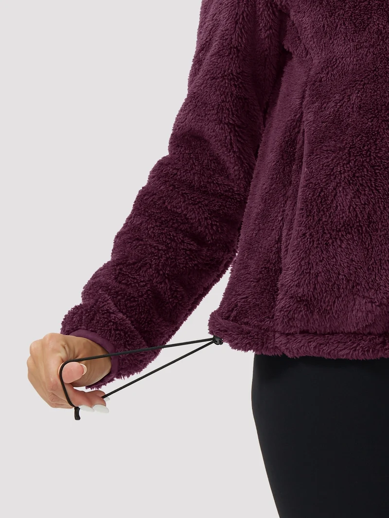 Women's Stand-Collar Coral Fleece Jacket