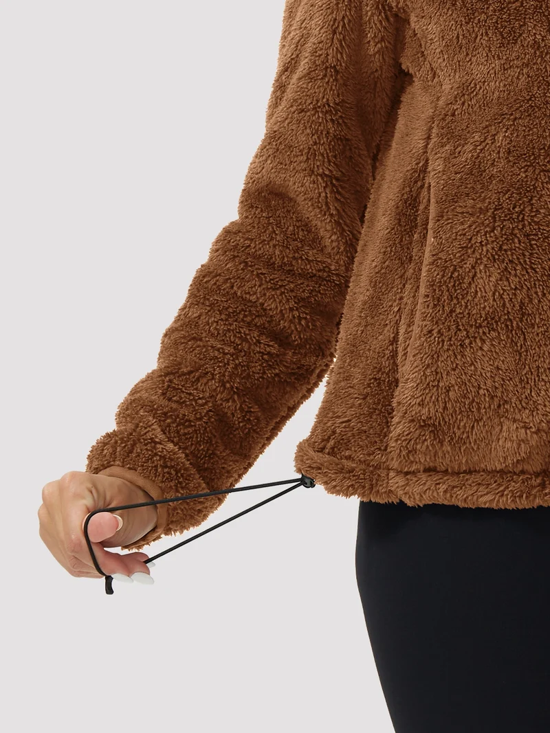 Women's Stand-Collar Coral Fleece Jacket