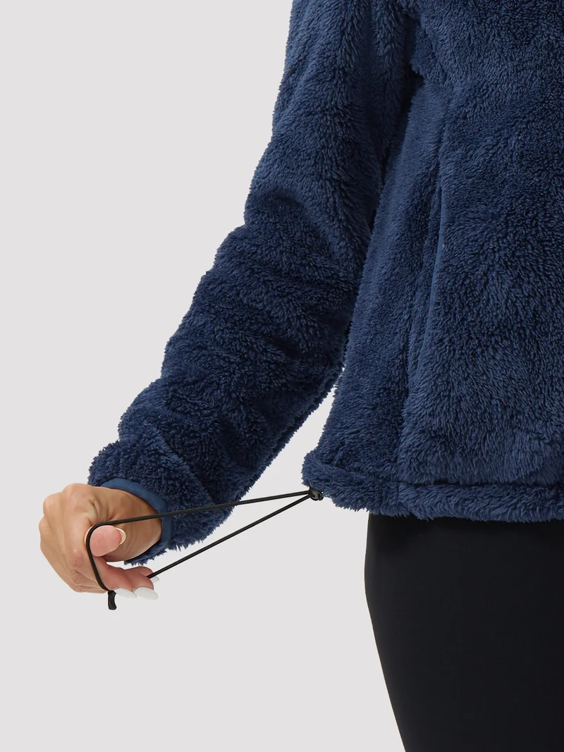 Women's Stand-Collar Coral Fleece Jacket
