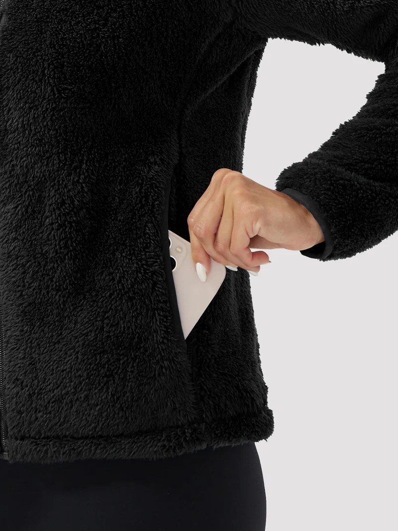 Women's Stand-Collar Coral Fleece Jacket