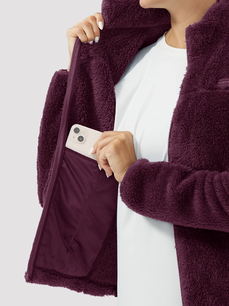 Women's Stand-Collar Coral Fleece Jacket