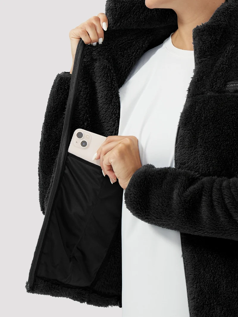 Women's Stand-Collar Coral Fleece Jacket