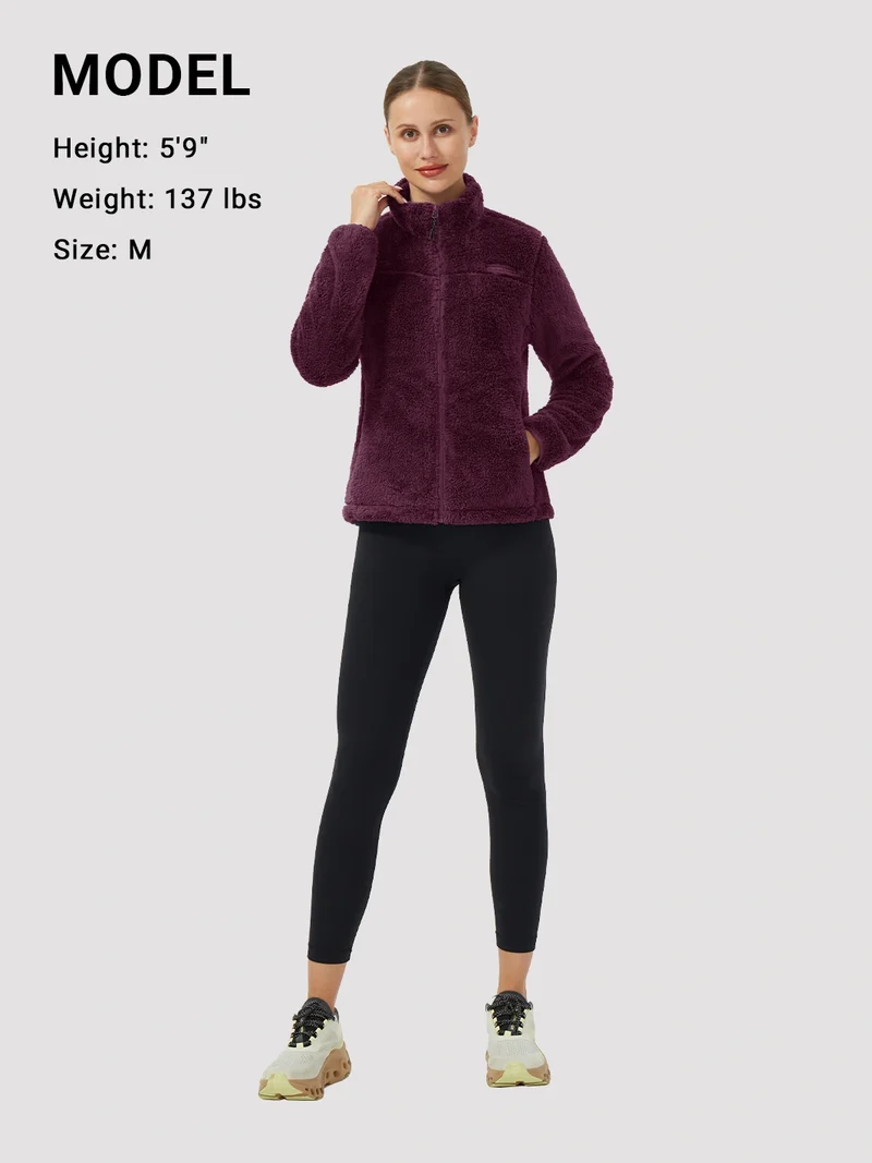 Women's Stand-Collar Coral Fleece Jacket