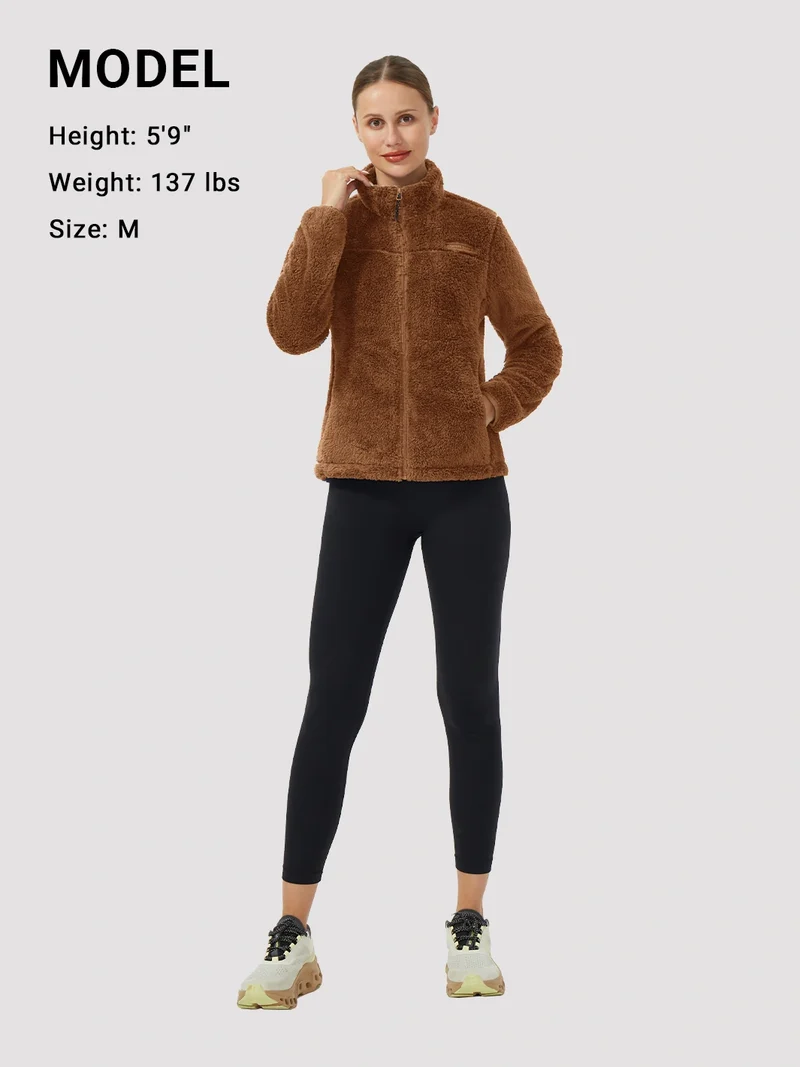 Women's Stand-Collar Coral Fleece Jacket