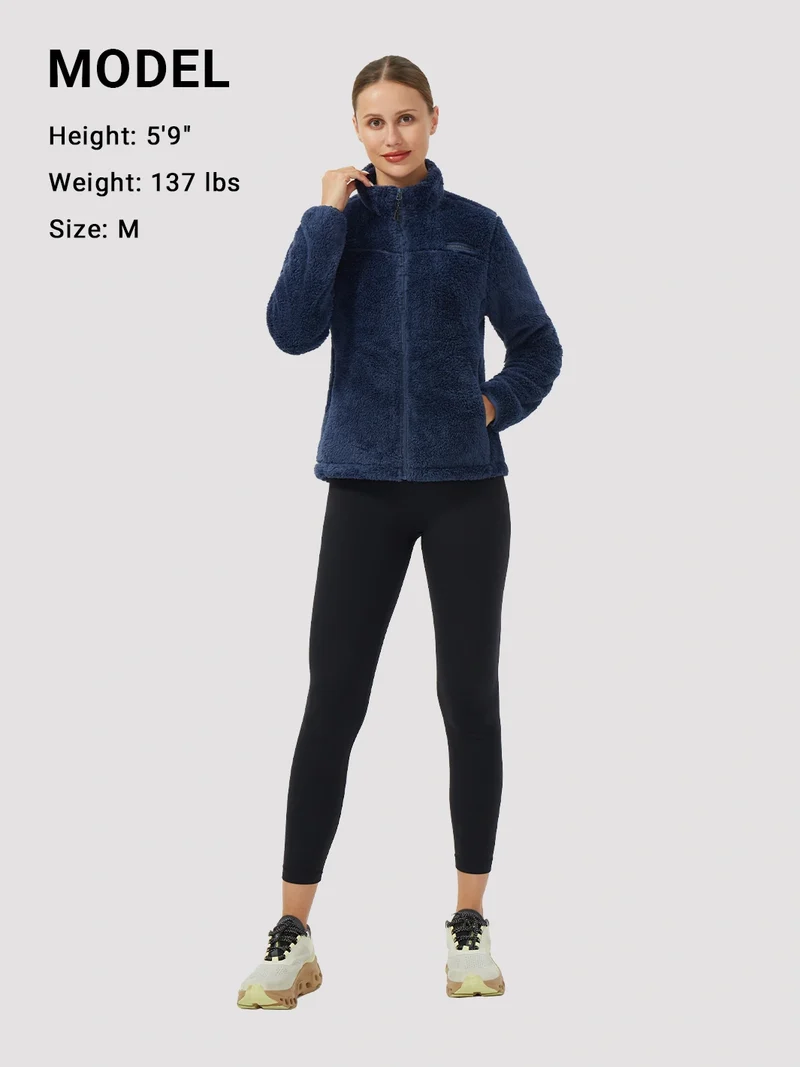 Women's Stand-Collar Coral Fleece Jacket
