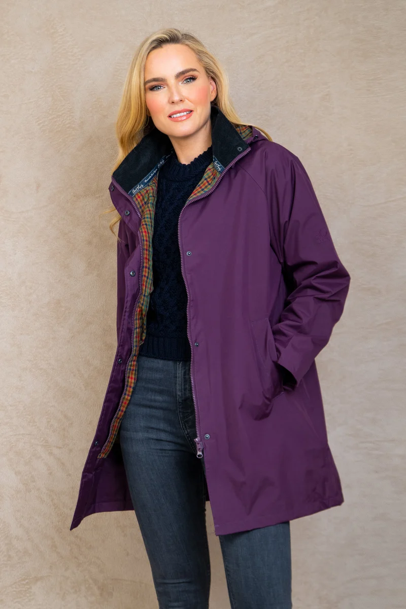 Oxford Waterproof Coat - Blackberry