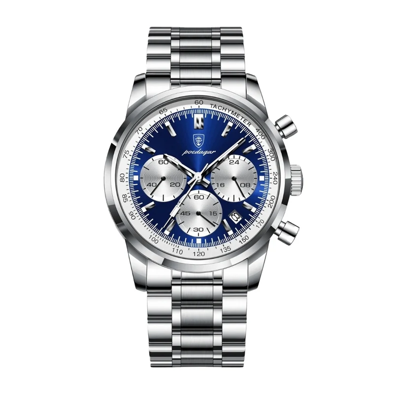 Elegante Herren Armbanduhr aus Edelstahl 40mm