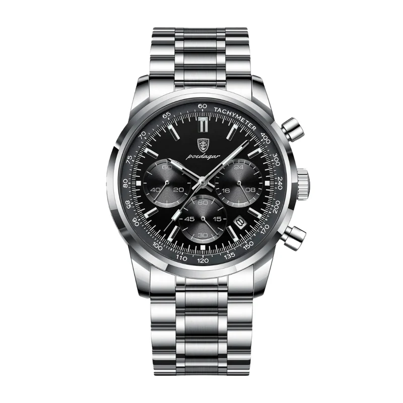Elegante Herren Armbanduhr aus Edelstahl 40mm