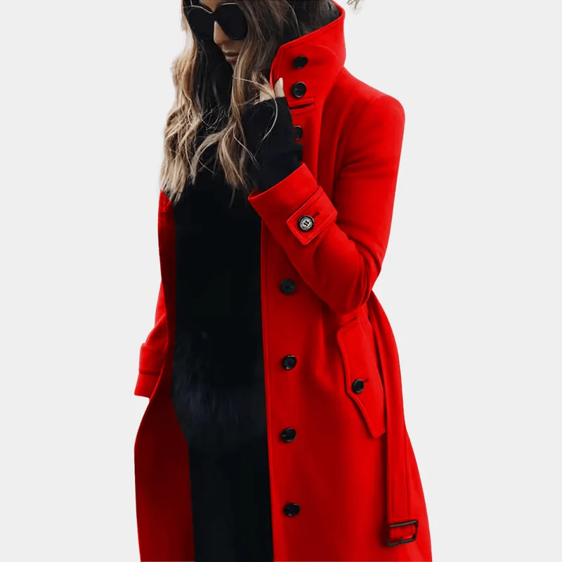 Johanna | Damen Zeitlose Trench Jacke mit Gürtel