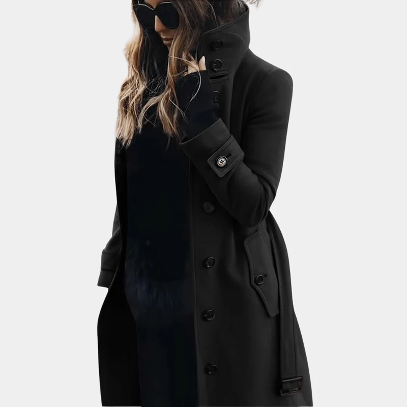 Johanna | Damen Zeitlose Trench Jacke mit Gürtel