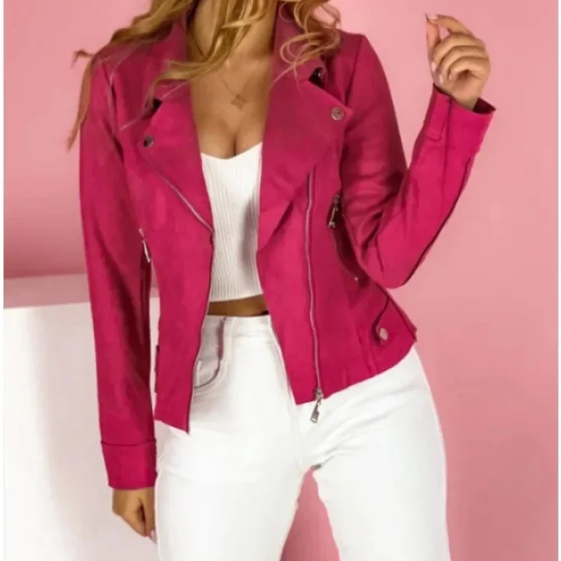 Anna | Moderne Asymmetrische Damen Bikerjacke für den Alltag