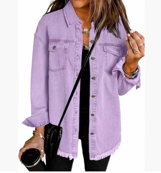 Helena | Damen Oversize Jeansjacke im Vintage-Stil
