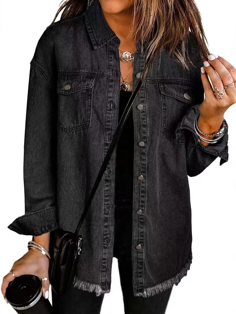 Helena | Damen Oversize Jeansjacke im Vintage-Stil