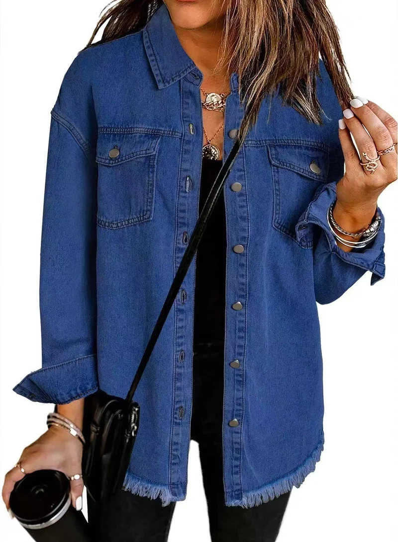 Helena | Damen Oversize Jeansjacke im Vintage-Stil