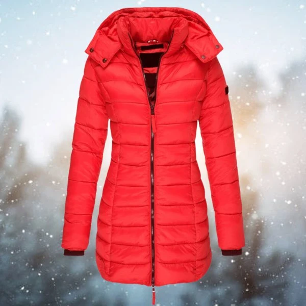 Alina | Elegante Daunenjacke mit Kapuze für Winter